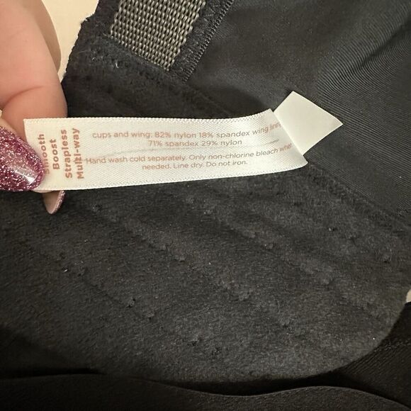 Lane Bryant Cacique Multi Way Boost Strapless Bra 46DDD Black Convertible Straps - Picture 10 of 11